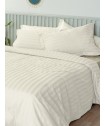 Σετ Παπλωματοθήκη Υπέρδιπλη 240x255 SATIN STRIPES ANTIQUE WHITE