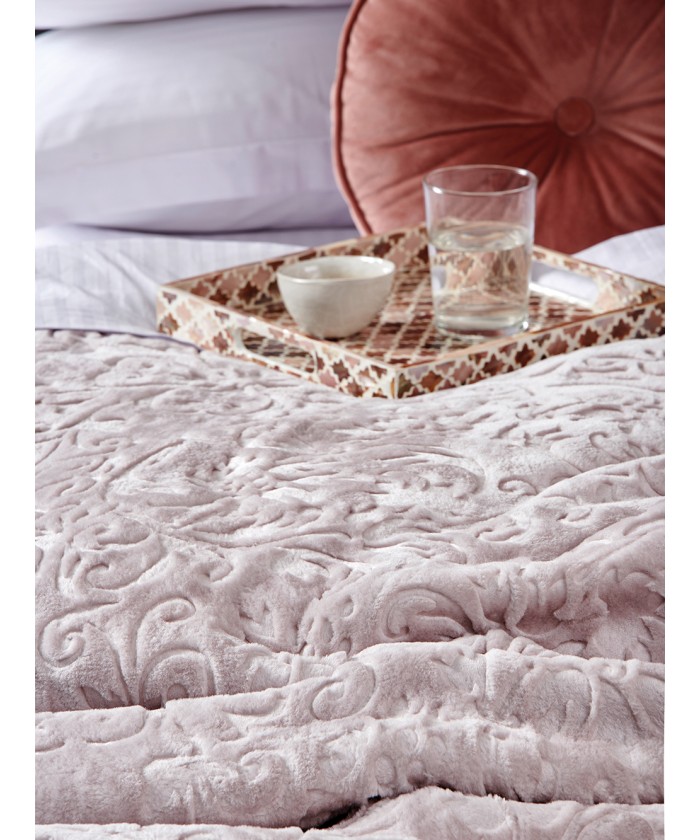 Κουβέρτα Βελουτέ Aura Collection 220x240 DAPHNE LILAC