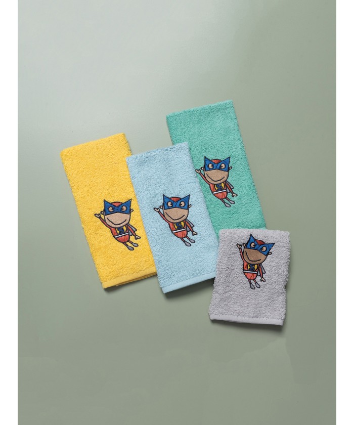 Σετ 4 Πετσετάκια Μπανιου Kids Bath 40x60 SUPERHERO