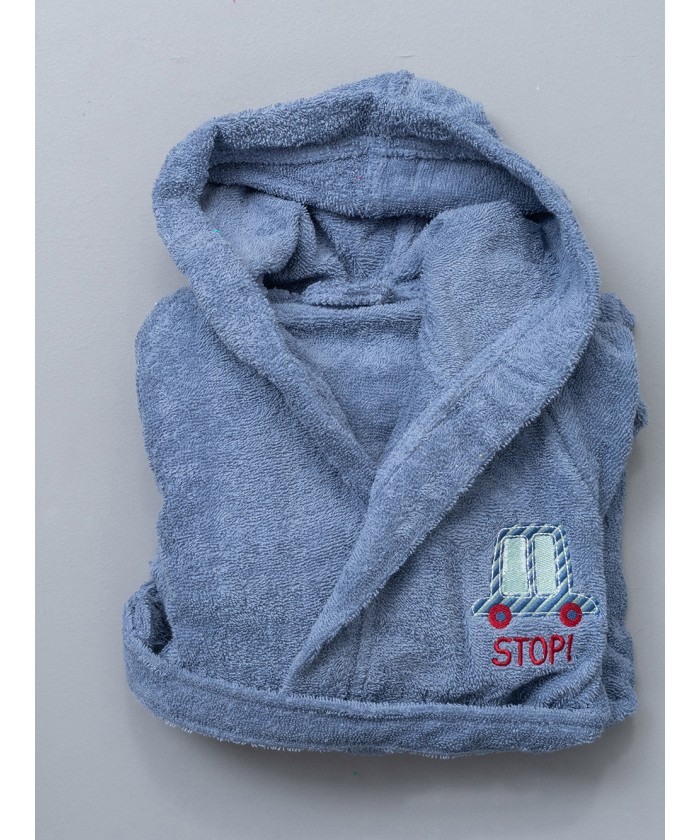 Μπουρνούζι με Κουκούλα Kids Bath STOP DENIM