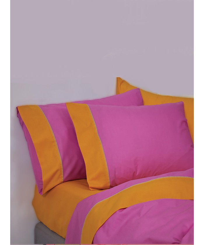 Σετ Κουβερλι Υπέρδιπλο 240x250 COLOUR BLOCKING ORCHID/GOLD