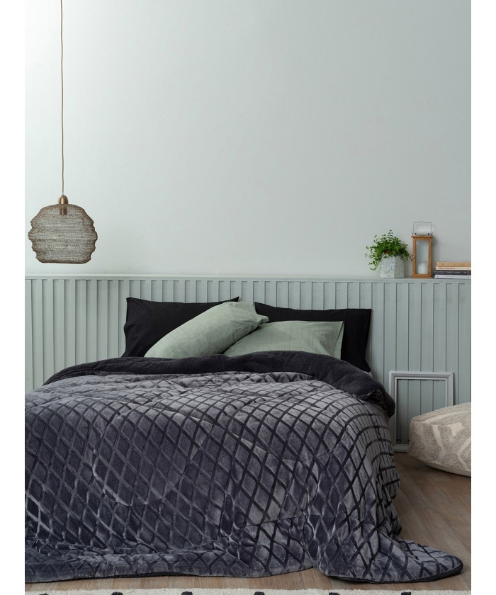 Κουβερτοπαπλωμα Υπέρδιπλο 220x240 NADINE COAL