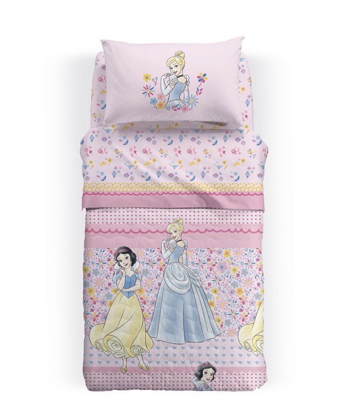 Κουβερλί Μονό Disney 165x265 PRINCESS ROMANCE FLOWERS