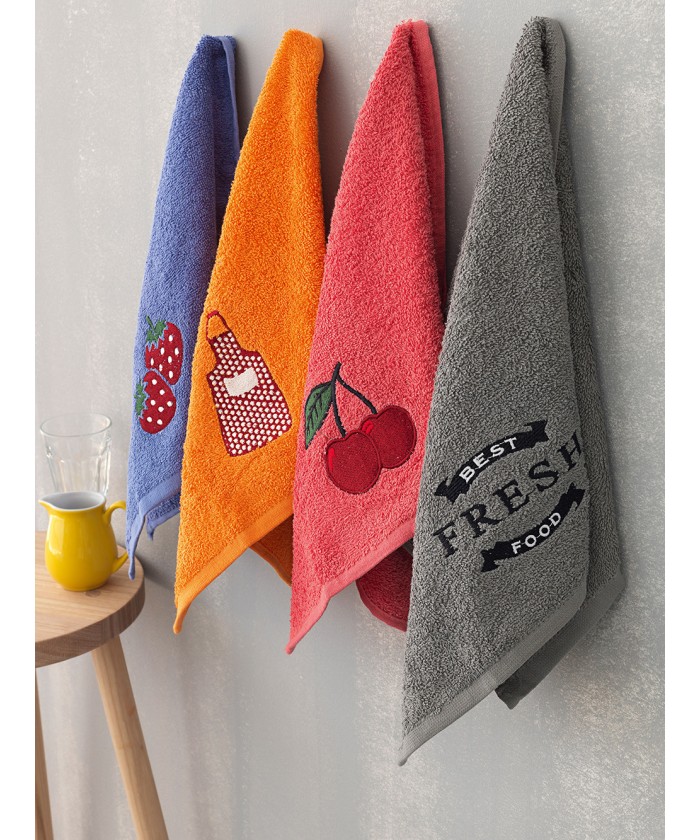 Σετ 4 Πετσέτες Κουζίνας Kitchen Towels 40x60 KT010
