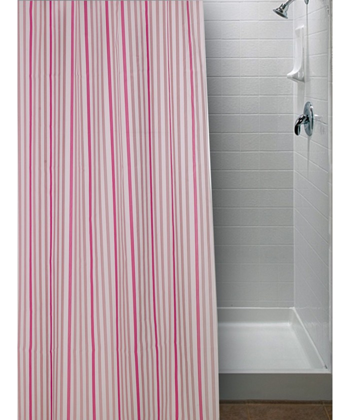 Κουρτίνα Μπάνιου 180x200 STRIPE PINK