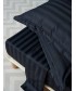 Σετ Παπλωματοθήκη Υπέρδιπλη 240x255 SATIN STRIPES BLACK