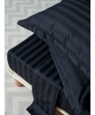 Σετ Παπλωματοθήκη Υπέρδιπλη 240x255 SATIN STRIPES BLACK