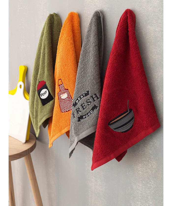 Σετ 4 Πετσέτες Κουζίνας Kitchen Towels 40x60 KT020