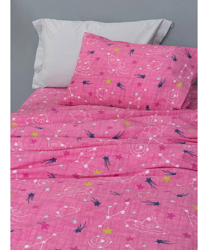 Ζευγος Μαξιλαροθηκες Φωσφοριζέ 50x70 COMET FUCHSIA