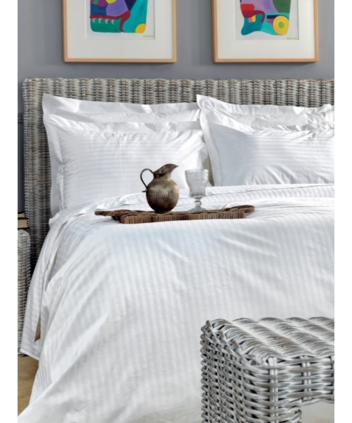 Παπλωματοθήκη White Comfort 300TC 160x240 WHITE STRIPES