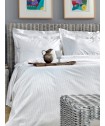 Παπλωματοθήκη White Comfort 300TC 160x240 WHITE STRIPES