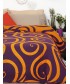 Κουβερλί Cotton Rich 220x260 CURVES ORANGE/AUBERGINE