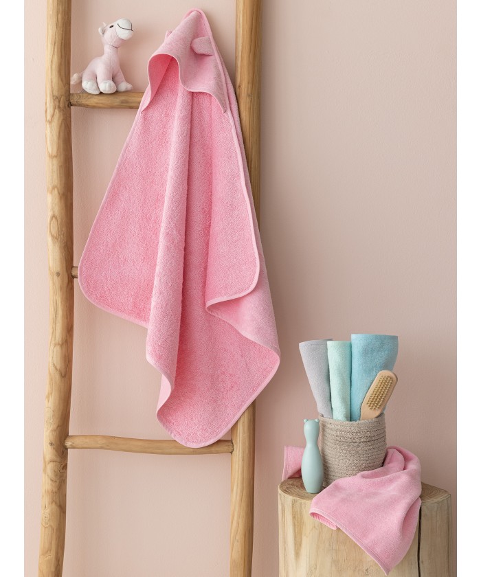 Σετ Μπουρνουζοπετσετες Με Κουκουλα Baby Bath 70x75 ROBIN FOG