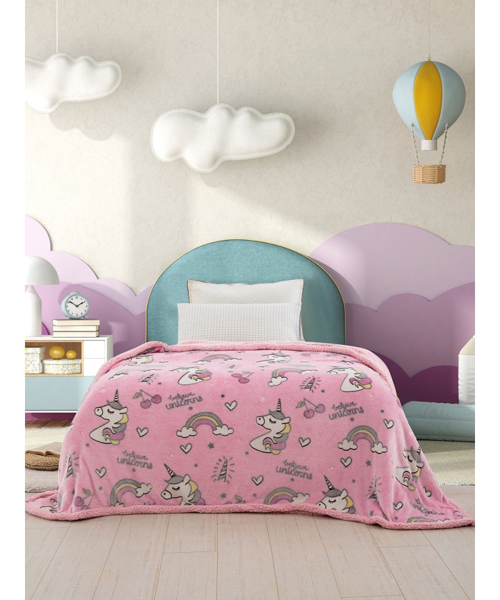 Κουβερτα Fleece Μονή Φωσφοριζέ 160x220 FANTASY
