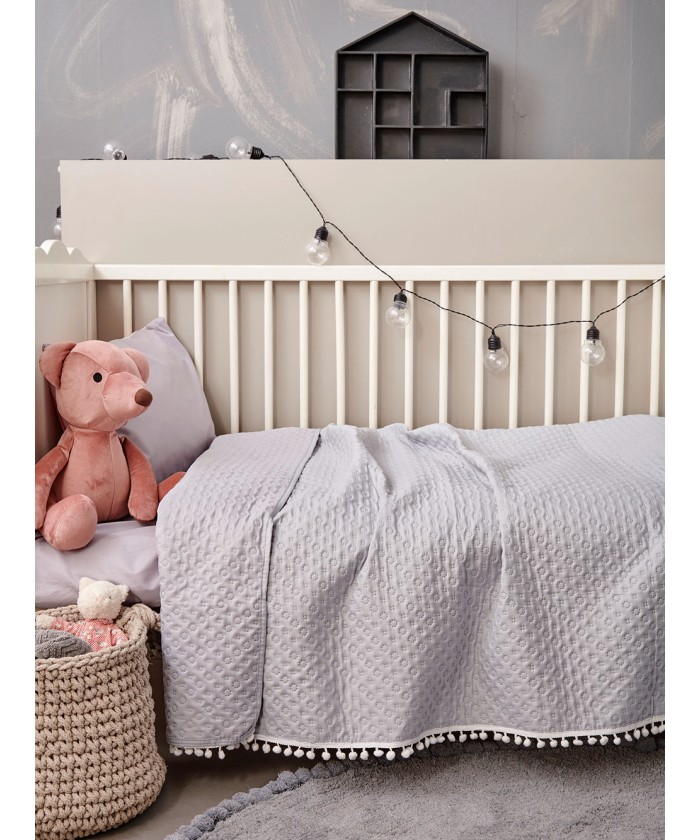 Κουβερλί Κούνιας 110x140 JUNIPER GREY
