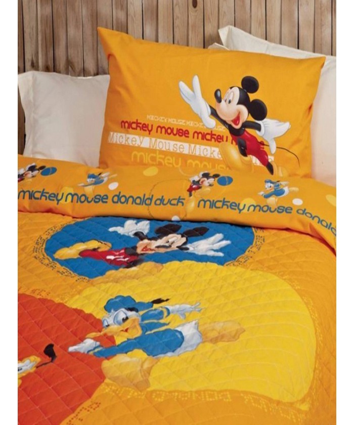 Σετ Σεντόνια & Κουβερλί Disney 170x250 BOYS ARANCIO