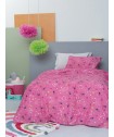 Σετ Παπλωματοθηκη Μονή Φωσφοριζέ 170x250 COMET FUCHSIA