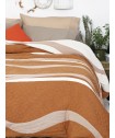 Κουβέρτα Cotton Rich 220x260 WAVES ECRU/SALMON