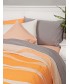 Κουβέρτα Cotton Rich 220x260 WAVES BEIGE/ORANGE