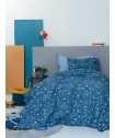 Σετ Παπλωματοθηκη Μονή Φωσφοριζέ 170x250 COMET BLUE