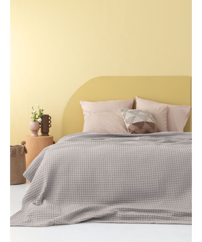 Κουβέρτα Πικέ 250x240 MARCIE FOG