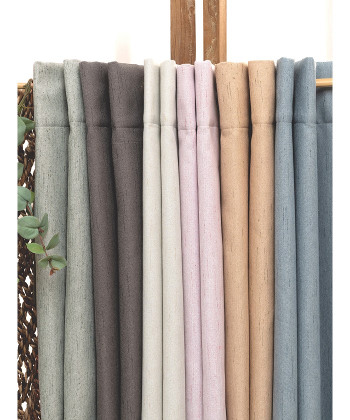 Κουρτίνα Με Τρουκς 140x260 LORIA CREAM