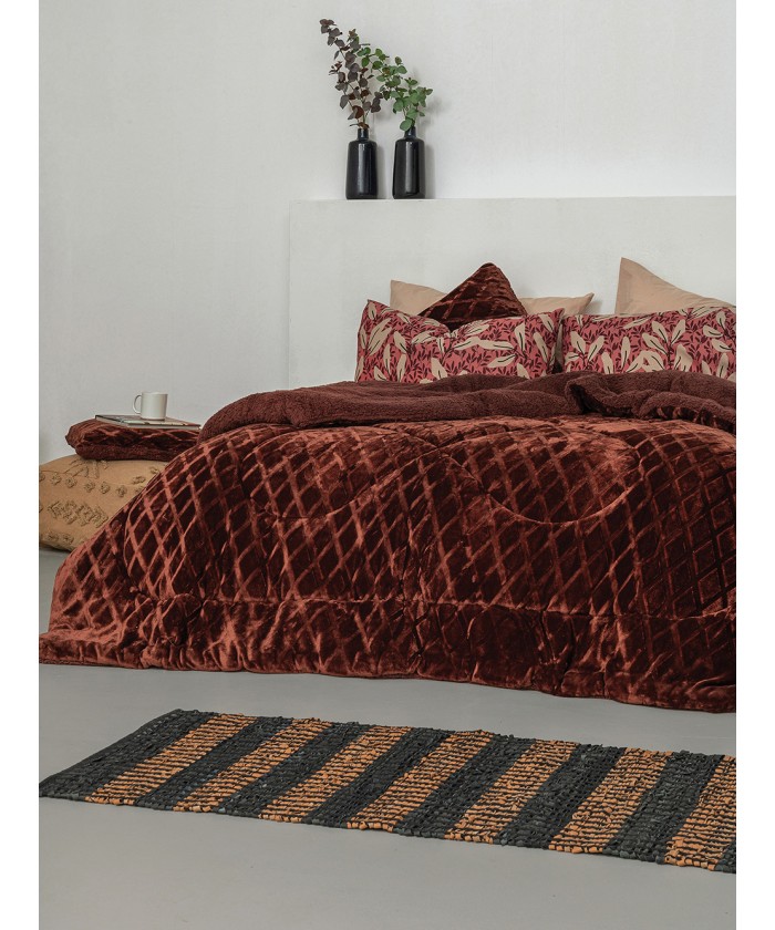 Διακοσμητικη Μαξιλαροθηκη Nadine 50x50 NADINE/2 BORDEAUX