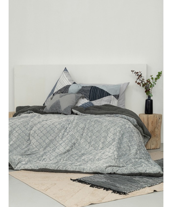 Κουβερτοπαπλωμα Υπέρδιπλο 220x240 DIONE GREY