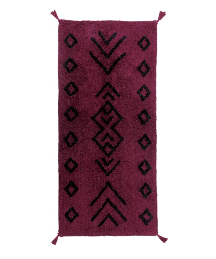 Χαλακι Με Φουντες Home Décor 60x140 RIDEL BORDEAUX