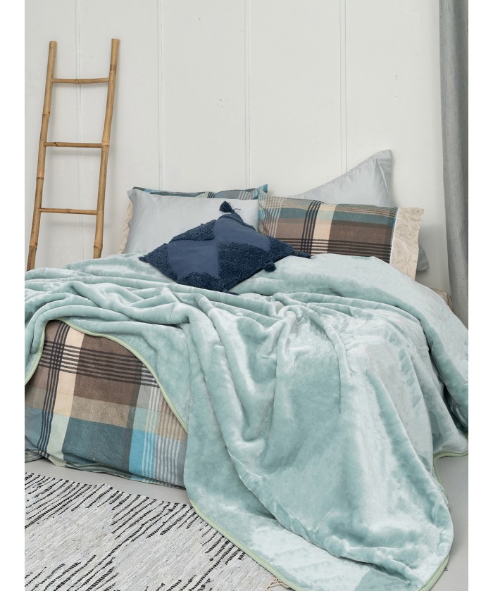 Κουβερτα Βελουτε 220x240 DREAM VELOUR/2 CIEL