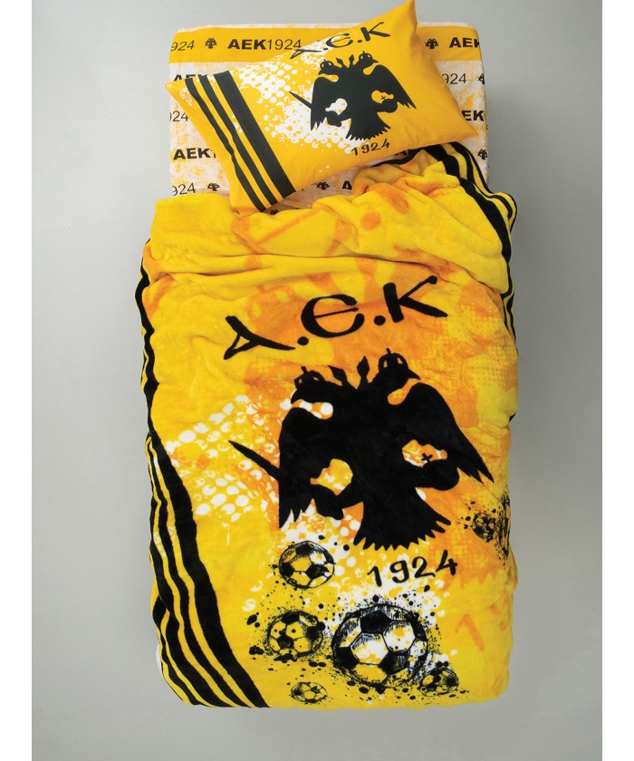 Κουβέρτα Βελουτέ Aek 1924 155x215 AEK VELOUR/3