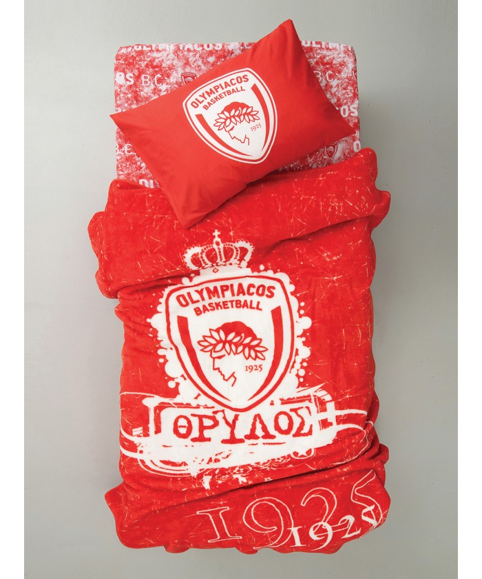 Κουβέρτα Βελουτέ Μονή Olympiacos B.C. 155x215 VELOUR/3