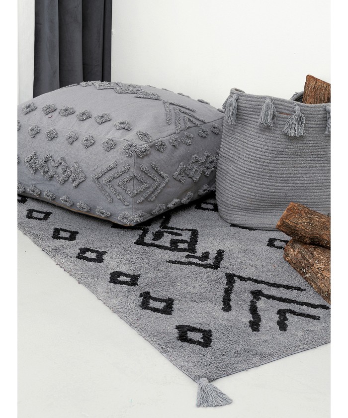 Μαξιλάρα Δαπέδου/ Πουφ Home Décor 60x60x20 MARVOL GREY