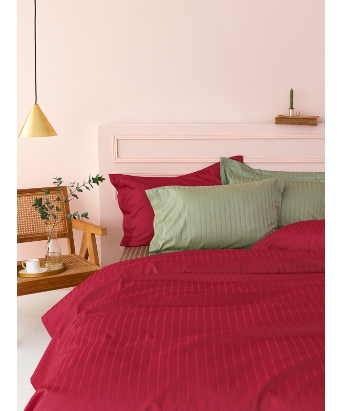 Σεντόνι Υπέρδιπλο 240x270 Sateen Riga BORDEAUX