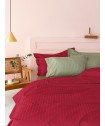 Σετ Παπλωματοθήκη Υπέρδιπλη 240x250 Sateen Riga BORDEAUX