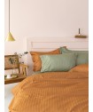 Σετ Παπλωματοθήκη Υπέρδιπλη 240x250 Sateen Riga CARAMEL