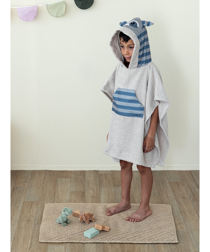 Poncho Kids Bath RACOON