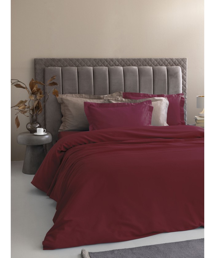 Σετ Παπλωματοθήκη Υπέρδιπλη 240x250 Posh Sateen BORDO