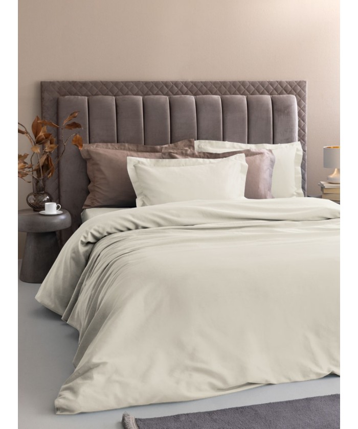Σετ Παπλωματοθήκη Υπέρδιπλη 240x250 Posh Sateen IVORY
