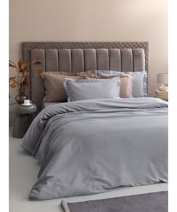 Σετ Παπλωματοθήκη Υπέρδιπλη 240x250 Posh Sateen GREY