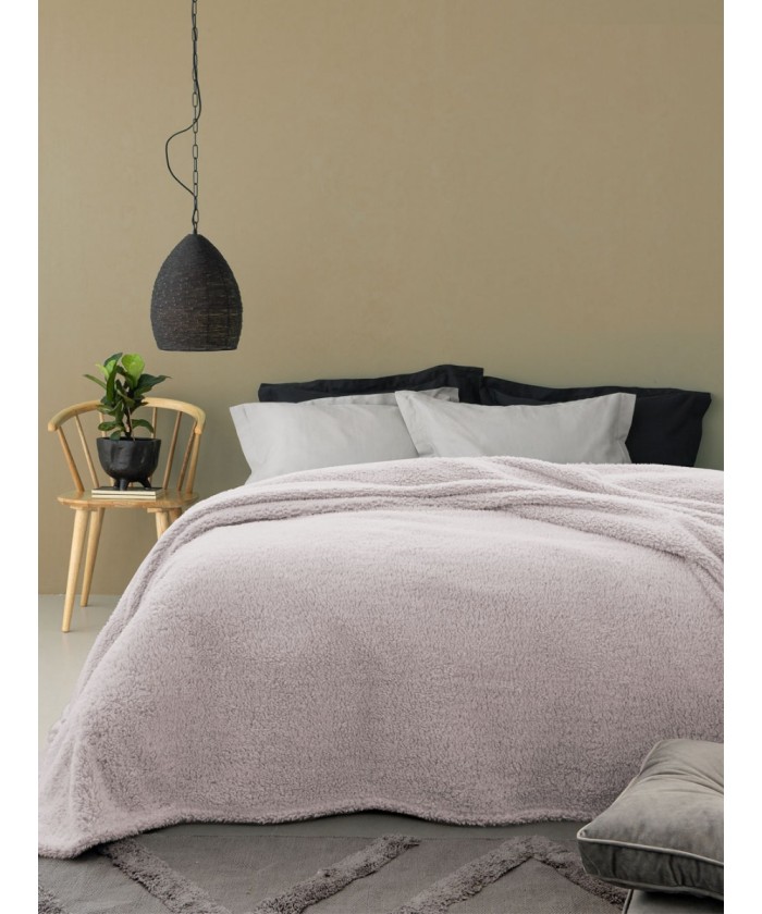 Κουβέρτα Fleece 220x240 SEPIA PINK PINK