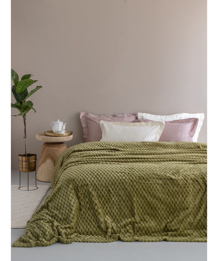Κουβέρτα Fleece 220x240 ASTER GREEN