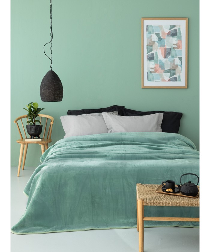 Κουβέρτα Βελουτέ 220x240 DREAM VELOUR/3 GREEN