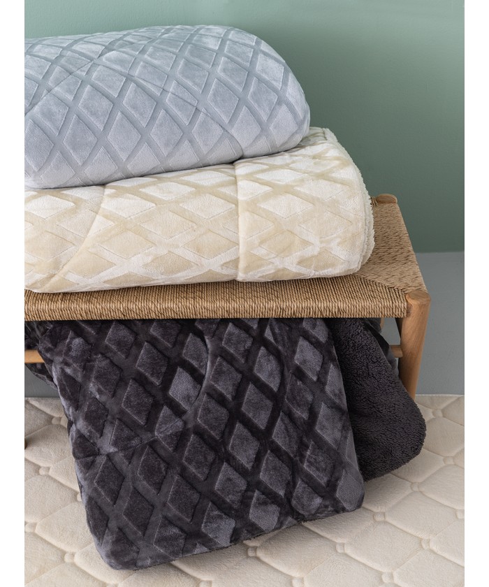 Κουβερτοπάπλωμα Υπέρδιπλο 220x240 NADINE/3 CREME