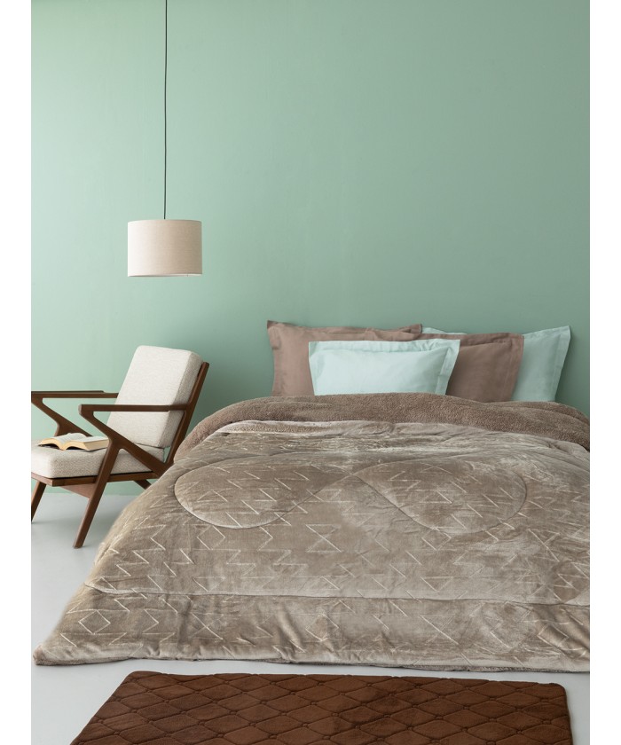 Κουβερτοπάπλωμα Μονό 160x240 CARPA TAUPE