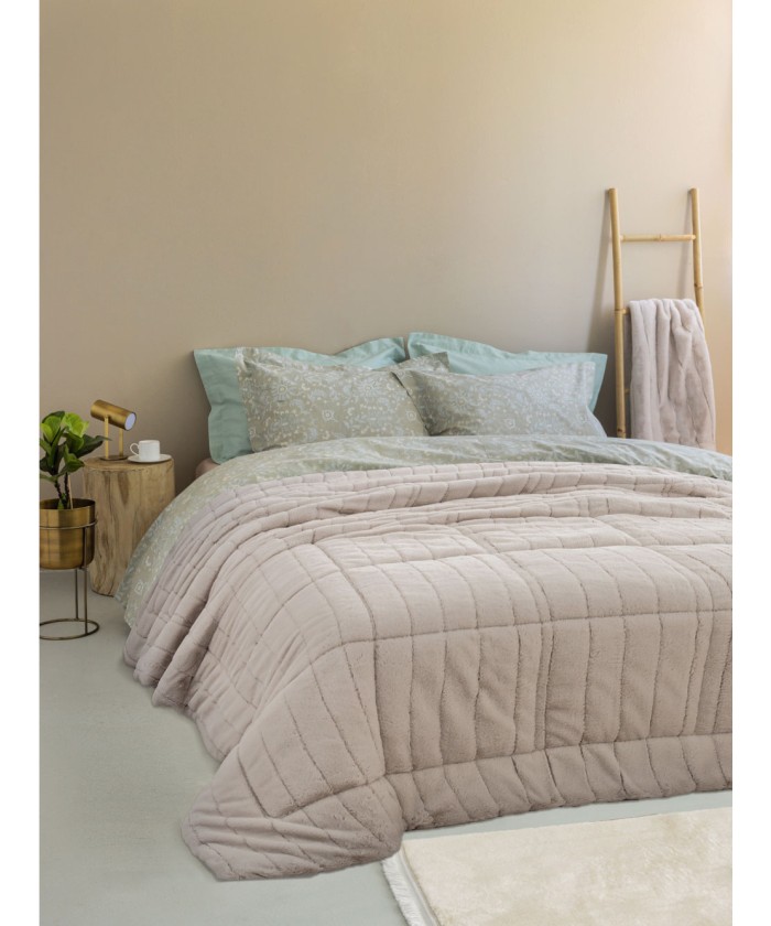 Γούνα με γέμιση Μονή 160x220 ETTA SAND