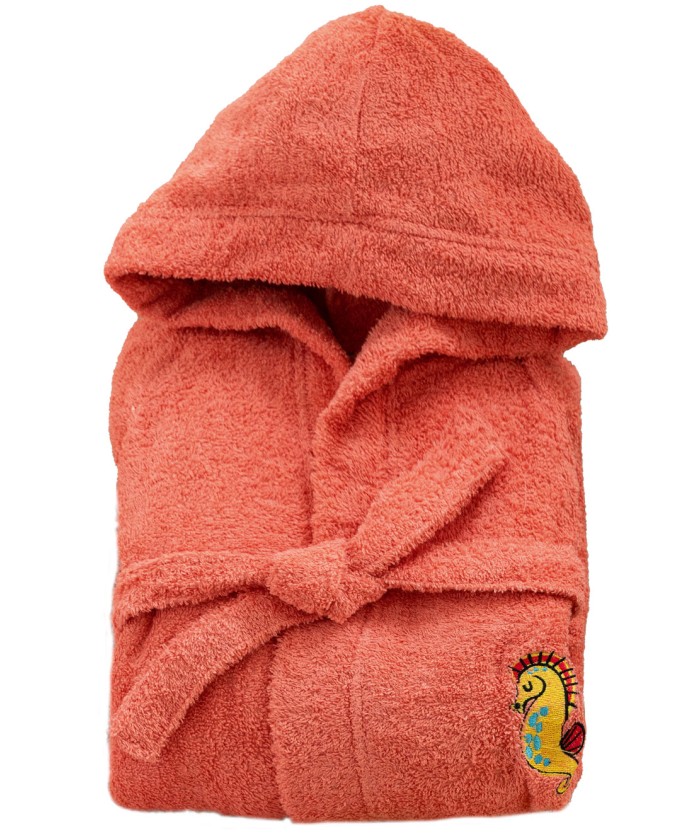 Μπουρνούζι με Κουκούλα Kids Bath TAMI PEACH 4-6