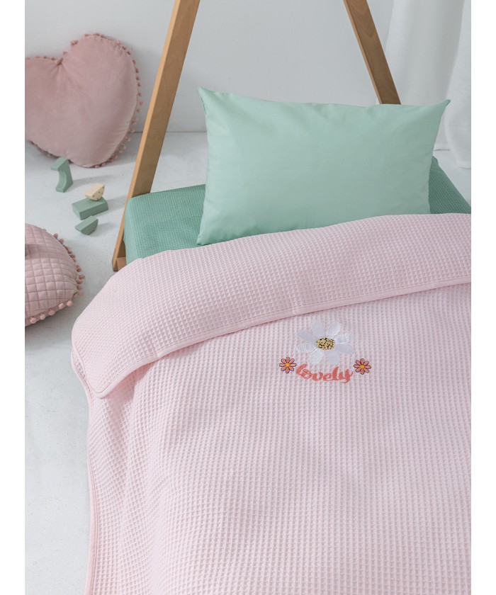 Κουβέρτα Πικέ Κούνιας Baby Blankets 100x150 CANDY/2 PINK