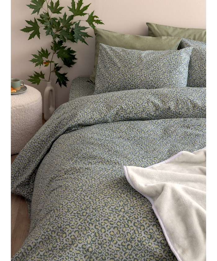Σετ Σεντόνια Υπέρδιπλα Flannel Beauty 240x265 FB0226 Χωρίς Λάστιχο