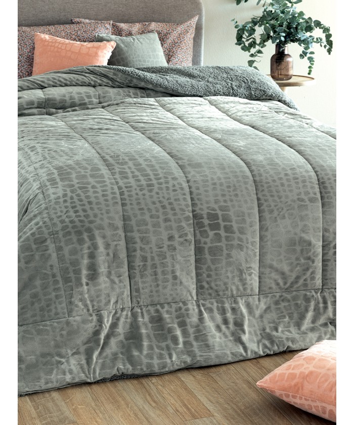 Κουβερτοπάπλωμα Υπέρδιπλο 220x240 FLO GREY